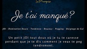 Je t'_ai manqu&eacute_? - French audio porn JOI pegging