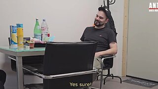 Amateur blowjobs compilation: straight insurance broker visits again, off work big cock cumming in mouth!