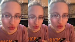 ASMR Vampire Teeth Lollipop Licking listen in headphones