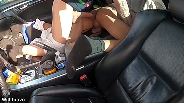 Playboyzinho tatuado que se dizia hétero me comeu gostoso no carro dele.