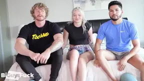 Hottest 18yo blonde jock gets his huge cock sucked and pounded in his tight ass