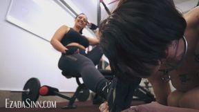 Sweaty Sneaker Fucking and Worship: Giada Da Vinci humiliated with the sweaty sneakers of The Matriarch Ezada Sinn