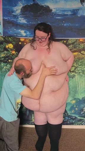 SSBBW Stripped and Kissed Belly Caressed