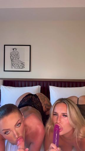 Busty Blondes Kayla Wild and Kiki Daniels Want You to Pull Out That Dick and Cum for Them