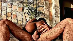 Young brunette sitting on a big dick