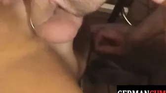 German jocks trade blowjobs in a hardcore threeway anal fuck