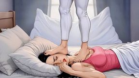Lesbian Foot Domination – Intense Face Stomps & Trampling Animation