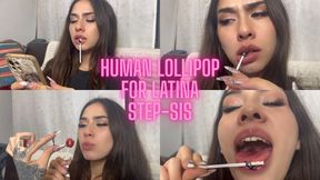 Lost bet: human lollipop for my Latina Giantess Step-sister