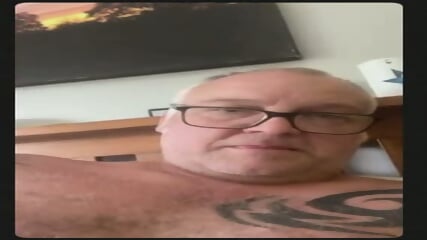Alan Harvey jerks off in front of the cam while the boys are playing next door
