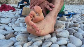 Bare Feet at the Beach at Dusk - 7 Minutes of Toes, Soles &amp; Close-Ups