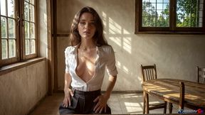 after a hard waitressing shift, a barista fucked me in a closed cafe. [ai]