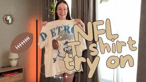 NFL t shirt try on