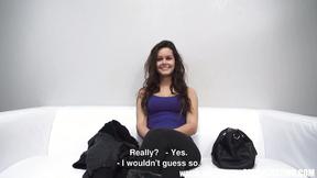 ”Czech teen chick does porn casting”