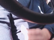 Sacándomela en el carro. Jugando antes de irme al entrenamiento.