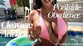 Poolside Obedience: Bikini Cleavage TIT WORSHIP