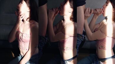 Morning blowjob with my gorgeous brunette girlfriend