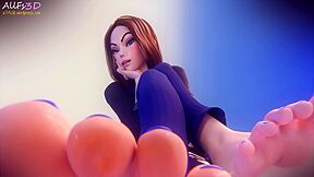 Virtual Assistant Shows Beautiful Toes