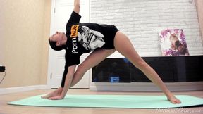 Bare Legs, Tight Shorts: My Yoga Routine
