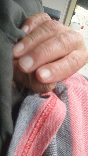 Jerking off on the balcony