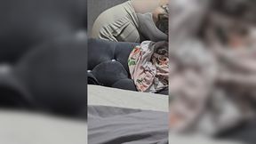 Step mom in bodysuit get changed in front of step son