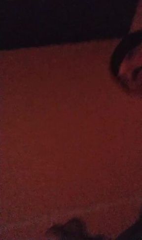 Hard throbbing cock stroked raw in adult men's club caught jerking off