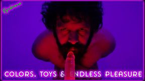 Lights, colors & pleasure — my intense solo show | Full HD 1080p | Dildo - Male Solo - handjobs