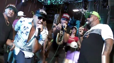 Brazilian funk party heats up with Latinas trading oral and hands during carnival night
