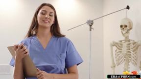 Nurse Shows Stepson the Ropes: A Steamy Encounter with His Curvy Stepmom! Featuring Jennifer White & Bella Rolland.