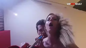 Slim blonde hottie rides shaft in cowgirl POV then gives the messiest sloppy