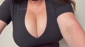 I caught you staring at my huge supple, milky breasts!