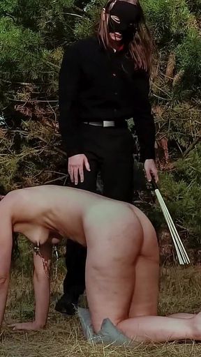 Sinea Gets Punished with Outdoor Spanking for Cumming Without Roman's Permission!