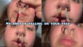 My snot is falling on your face