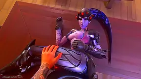Horny Widowmaker Takes On Soldier for Intense Overwatch Hentai Sex Session