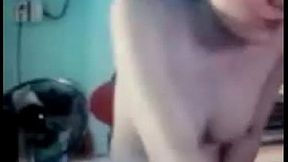 Webcam girl strips and shows off her body on cam