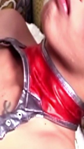 Dirty Big Boobed Latina Shemale in Lingerie Fucked Hard Anally