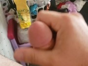 Normal guy plays with dick