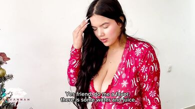 Having quick sex with my best friend's stepbro in the kitchen while we were decorating the Christmas tree - Savannah Watson