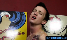 BoyObsession.com - Skinny young man impressively strokes his cock solo session