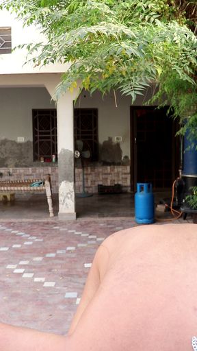 Desi Fat Handsome Boy Full Nude Outdoor Exposing Big Fat ASS