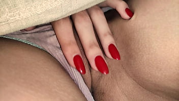 Teen horny bitch relaxing, night tender masturbation