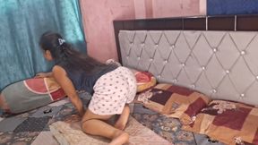 Desi Indian Step Sister Was Left by Her Step Brother on the Pretext of Giving Her a Massage