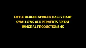 Little blonde newbie gets creampied by old pervert