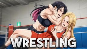 Female Wrestling Animation - Rika Dominates Her Opponent With Pure Muscle And Skill