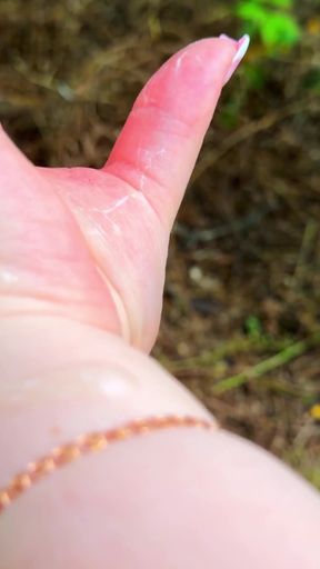 A Walk in the Woods with Friend ended with Fast Handjob and Huge Cumshot   Clip 1