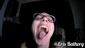 cris bathory masturbates in the ass, gets horny, pisses in the cup and drinks everything