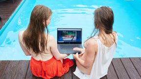 ”Girlfriends enjoy swimming naked together”