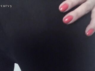 Hot talk whilst playing in my constricted black pants!