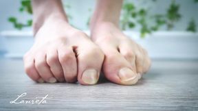 super closeup feet and dirty soles