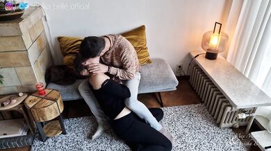 Annika tightens her grip while he rams her from behind