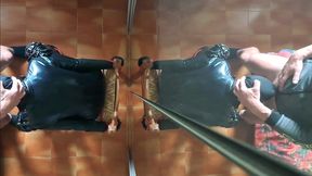 milf chairtied, throatfucked with ring gag and throatpie